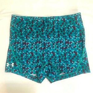 Under Armour Women’s Biker Shorts Fitted Spandex Blue Size Small S